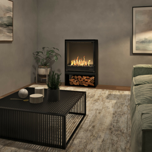 Signi-Fires-Element-80-Freestanding-Single-Sided-Gas-Fireplace-Flueless-Lifestyle